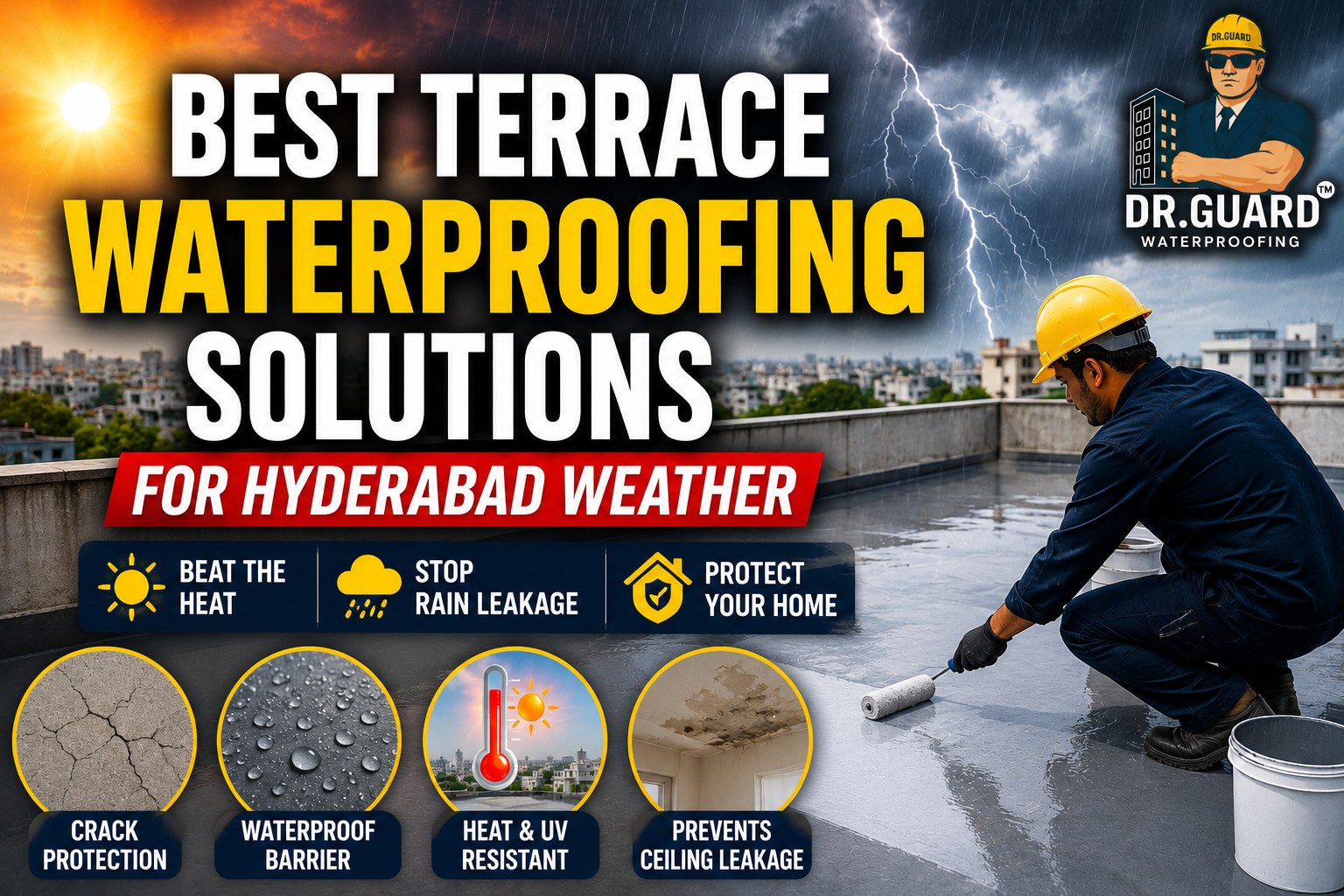 Best Terrace Waterproofing Solutions for Hyderabad Weather - Dr. Guard ...