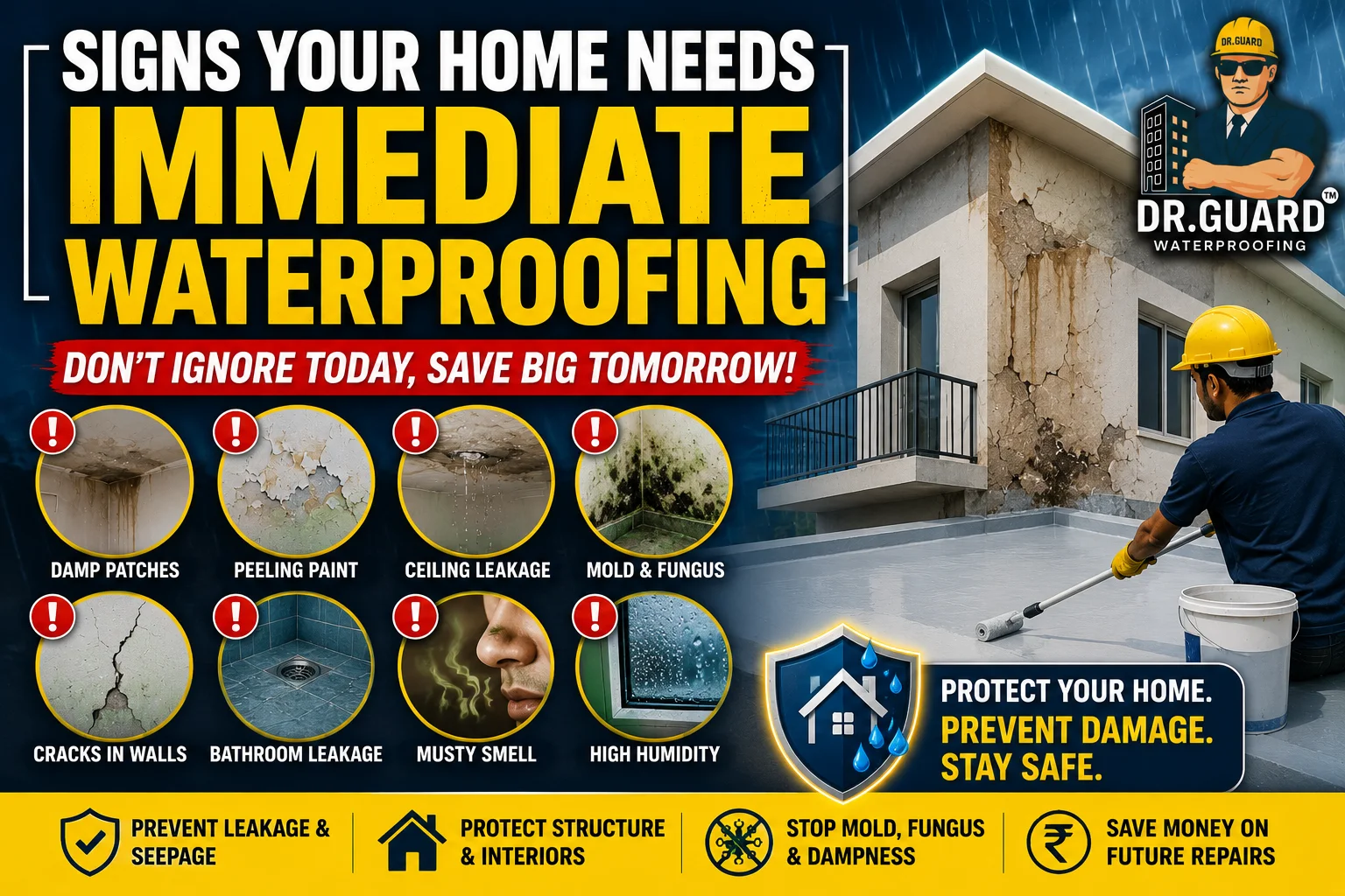 Signs Your Home Needs Immediate Waterproofing