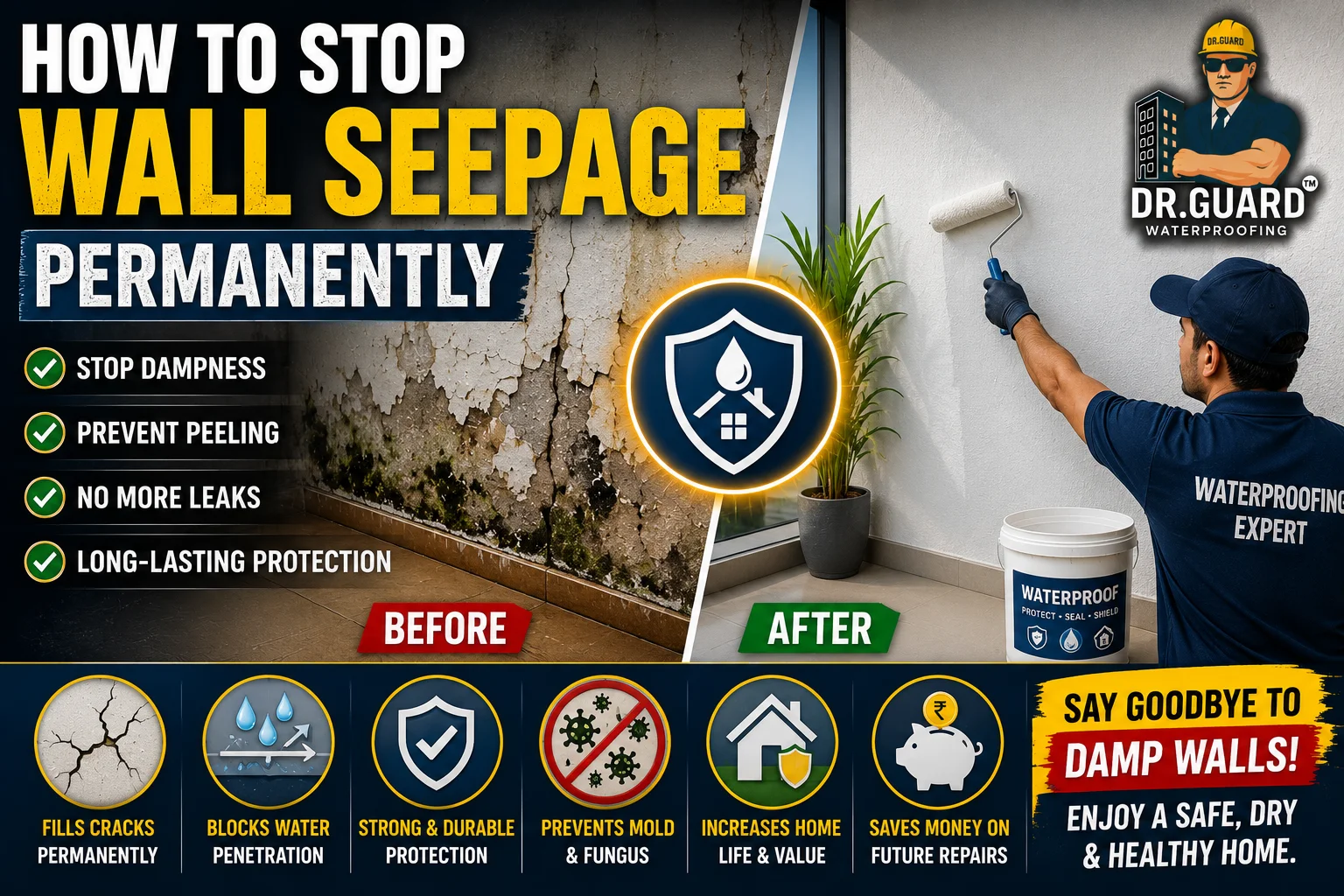 How to Stop Wall Seepage Permanently