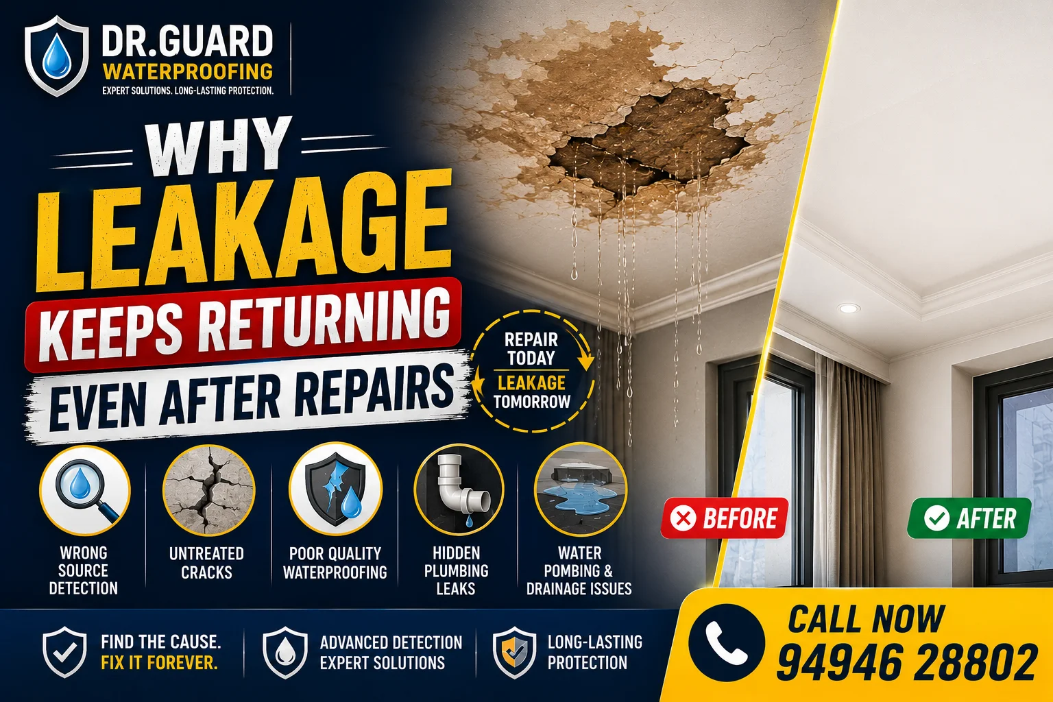 Why Leakage Keeps Returning Even After Repairs