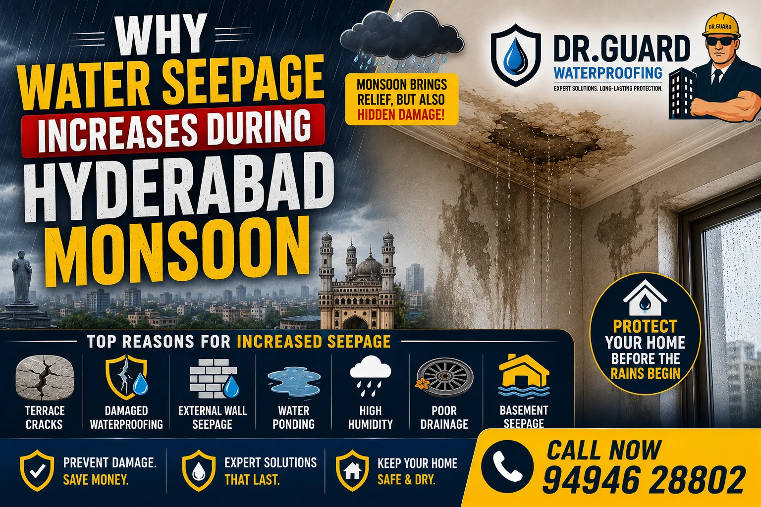 Why Water Seepage Increases During Hyderabad Monsoon
