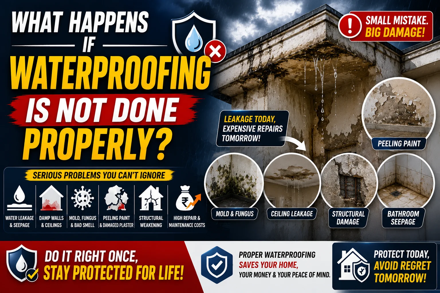 What Happens if Waterproofing is Not Done Properly?