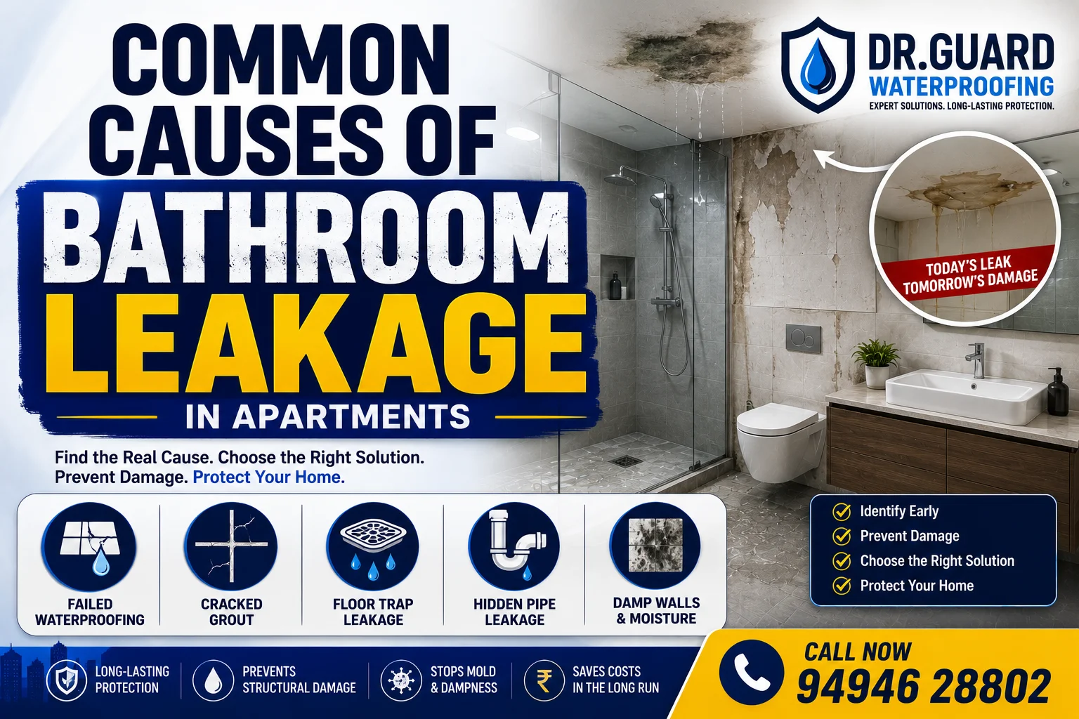 Common Causes of Bathroom Leakage in Apartments